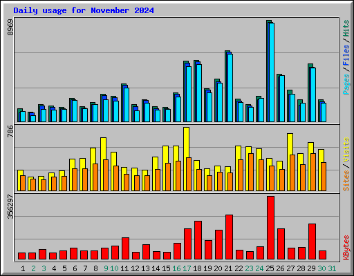 Daily usage for November 2024