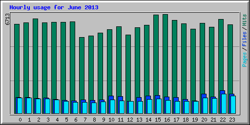Hourly usage for June 2013