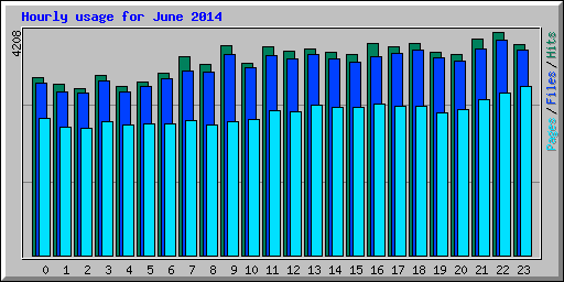 Hourly usage for June 2014