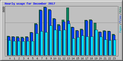 Hourly usage for December 2017