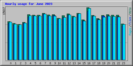 Hourly usage for June 2023