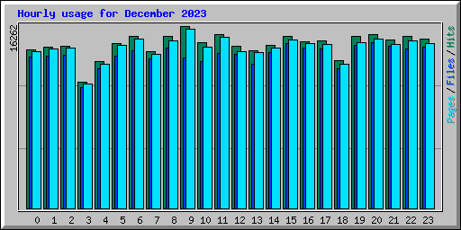 Hourly usage for December 2023