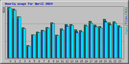 Hourly usage for April 2024