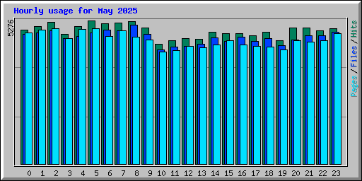 Hourly usage for May 2025