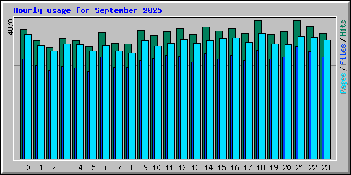 Hourly usage for September 2025