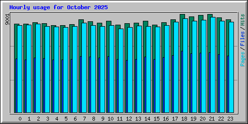 Hourly usage for October 2025