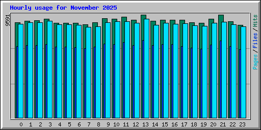 Hourly usage for November 2025